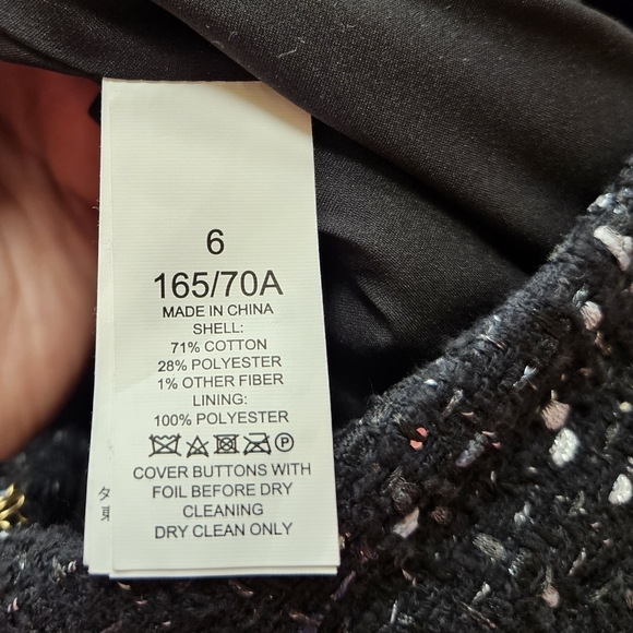 Kate Spade New York 6 Embellished Tweed Skirt Black Silver - Picture 14 of 14